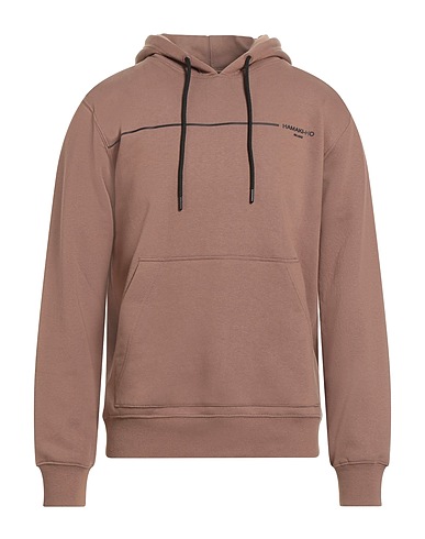 HAMAKI-HO Hooded track jacket  Taupe 80% Cotton, 20% Elastane