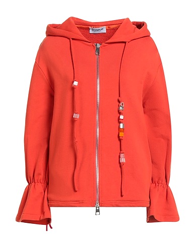 DONDUP Hooded track jacket  Orange 100% Cotton
