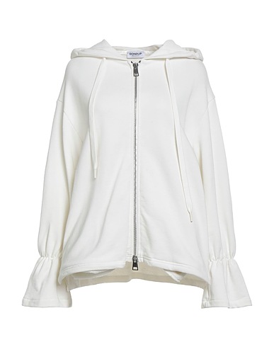 DONDUP Sweat-shirt Blanc 100% Coton, Élasthanne