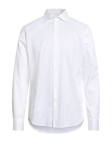 PHILO VANCE Camicia tinta unita Off white 100% Cotone