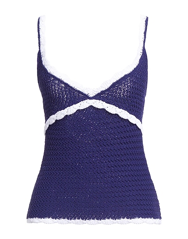 EMPORIO ARMANI Top Navy blue 75% Cotton, 25% Polyamide