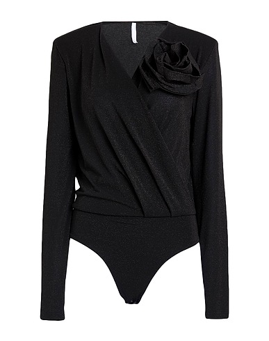 IMPERIAL CAMISETAS Y TOPS Negro 63% Viscosa, 17% Poliéster, 15% Poliamida, 5% Elastán