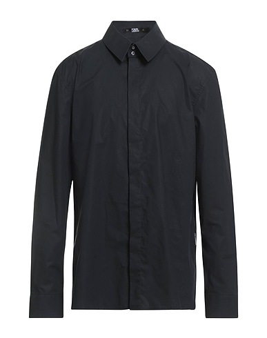 KARL LAGERFELD Camicia tinta unita Nero 100% Cotone organico