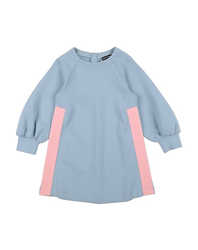 EMPORIO ARMANI Dress Sky blue 76% Cotton, 18% Polyester, 6% Elastane