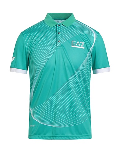 EA7 Polo shirt Turquoise 100% Polyester