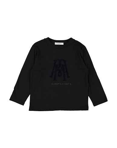 PAOLO PECORA T-shirt Black 50% Cotton, 50% Modal