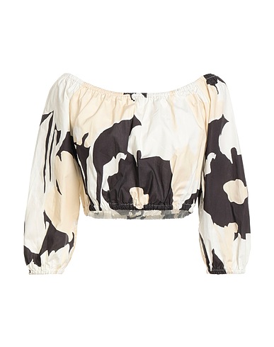 SUOLI Off-the-shoulder top OFF WHITE 100% Cotton