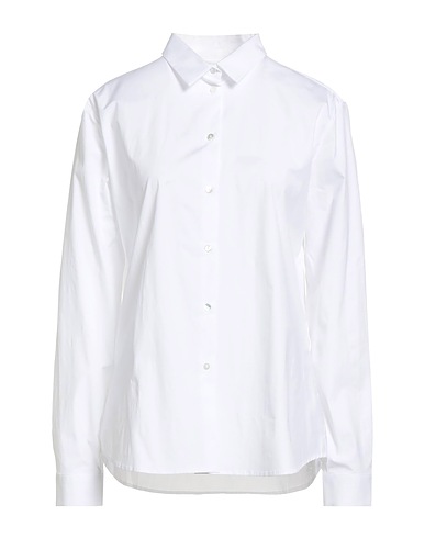 MOSCA Solid color shirts & blouses White 98% Cotton, 2% Elastane