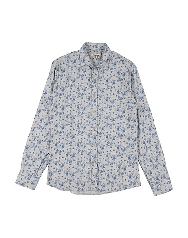 NUPKEET Patterned shirt Light grey 80% Cotton, 20% Wool