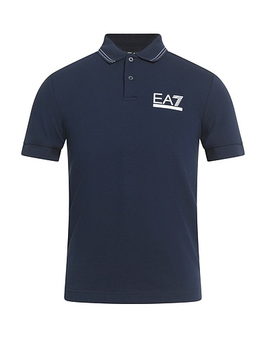 EA7 Polo shirt Navy 97% Cotton, 3% Elastane