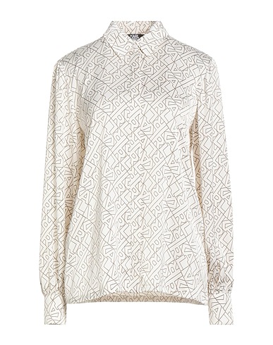 KARL LAGERFELD Patterned shirts & blouses White 96% Polyester, 4% Elastane