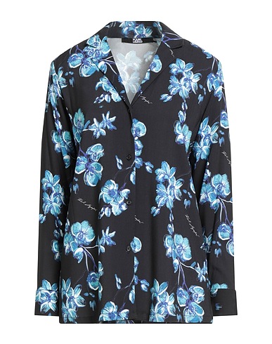 KARL LAGERFELD Floral shirts & blouses Black 100% Viscose