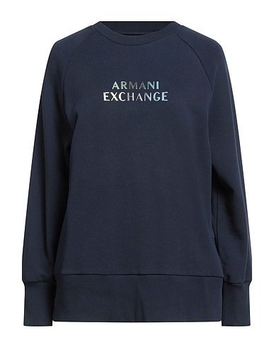 ARMANI EXCHANGE Sweatshirt Navy blue 100% Cotton, Elastane