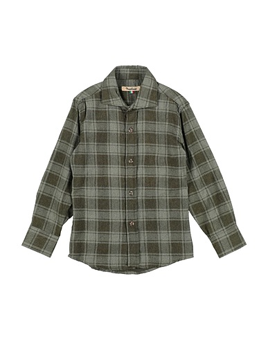 DIESEL Patterned shirt Military green 100% Cotton