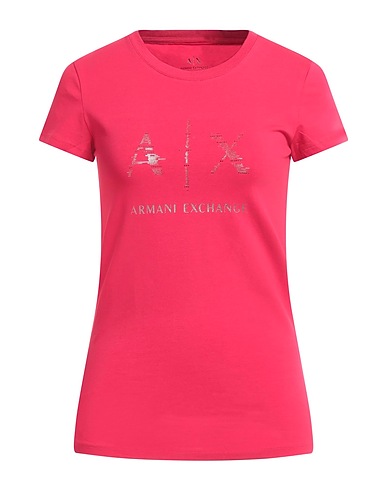 ARMANI EXCHANGE T-shirt Magenta 95% Cotton, 5% Elastane