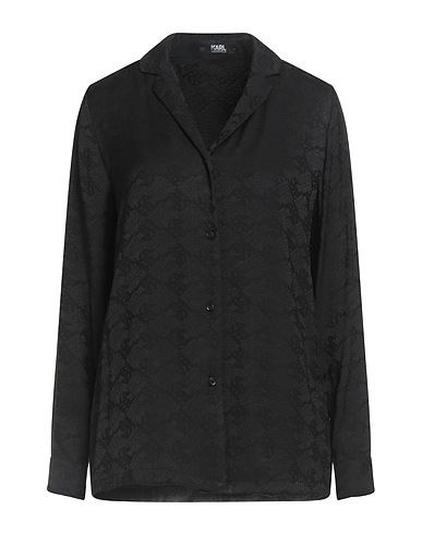 KARL LAGERFELD Patterned shirts & blouses Black 57% Polyester, 43% Viscose