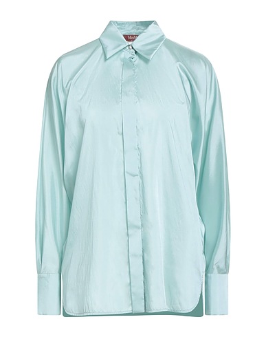 MAX MARA STUDIO Solid colour shirts & blouses Light green 65% Polyester, 35% Silk