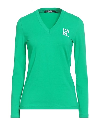 KARL LAGERFELD T-shirt Verde 94% Cotone, 6% Elastan