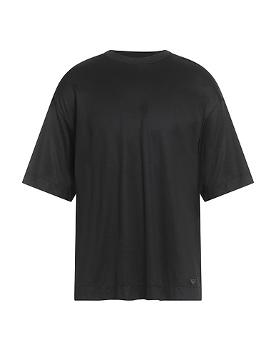EMPORIO ARMANI Basic T-shirt Black 70% Lyocell, 30% Cotton