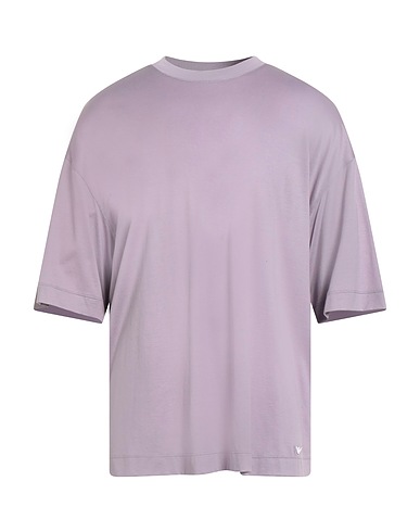 EMPORIO ARMANI Basic T-Shirt Purple 70% Lyocell, 30% Cotton
