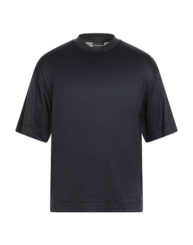 EMPORIO ARMANI Basic T-shirt Midnight blue 70% Lyocell, 30% Cotton
