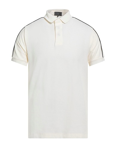EMPORIO ARMANI Polo shirt Beige 100% Cotton, Polyester, Elastane