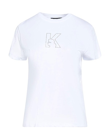 KARL LAGERFELD T-shirt Bianco 100% Cotone