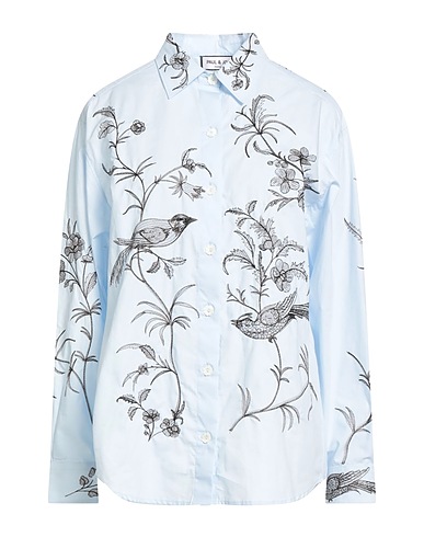 PAUL & JOE Floral shirts & blouses Light blue 100% Cotton