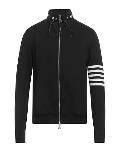 PMDS PREMIUM MOOD DENIM SUPERIOR Hooded sweatshirt NERO 50% Wool, 50% Acrylic, Polyester