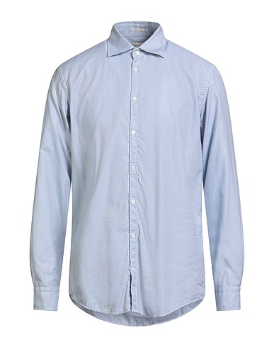 MASSIMO ALBA Camicia tinta unita Blu chiaro 100% Cotone