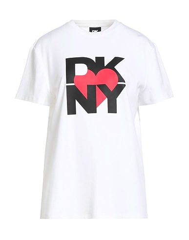 DKNY T-shirt Bianco 47% Modal, 46% Cotone, 7% Elastan