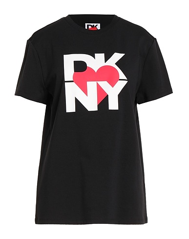 DKNY T-shirt Black 47% Modal, 46% Cotton, 7% Elastane