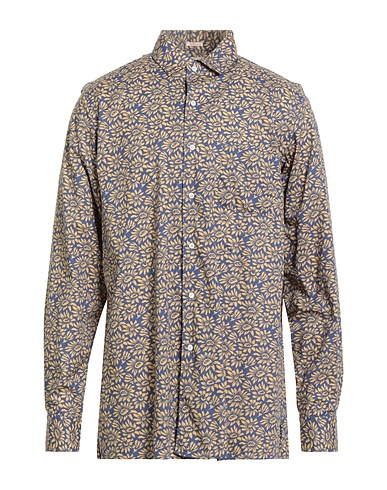 MASSIMO ALBA Patterned shirt Blue 100% Cotton
