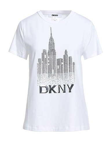 DKNY T-shirt White 57% Cotton, 38% Modal, 5% Elastane