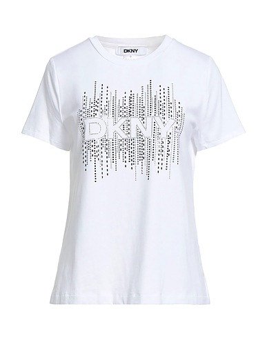DKNY T-shirt White 57% Cotton, 38% Modal, 5% Elastane