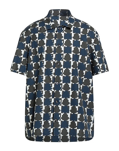 MONCLER Chemise fantaisie Bleu marine 100% Coton