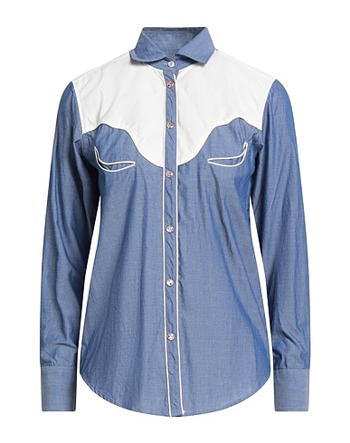 DEUXIEME Patterned shirts & blouses Ivory 100% Cotton