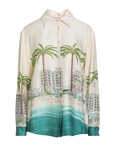 MVP WARDROBE Floral shirts & blouses Beige 100% Viscose