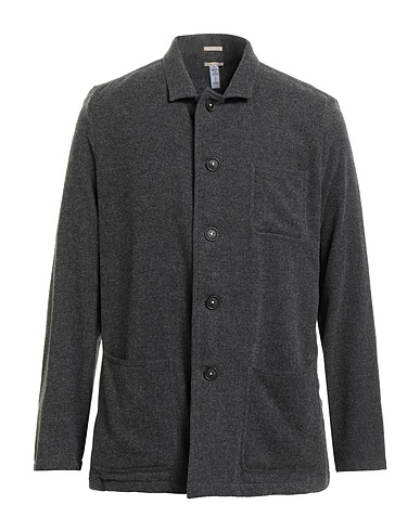 MASSIMO ALBA Solid colour shirt Charcoal 55% Virgin Wool, 30% Silk, 15% Cashmere