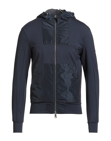 PMDS PREMIUM MOOD DENIM SUPERIOR Hooded track jacket  Navy blue 74% Polyamide, 26% Elastane, Polyester
