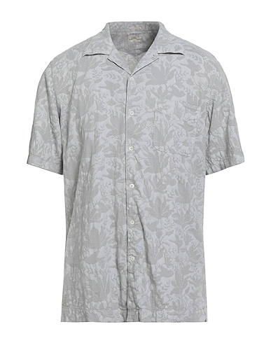 MASSIMO ALBA Patterned shirt GRIGIO CHIARO 100% Cotton