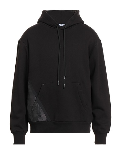 PMDS PREMIUM MOOD DENIM SUPERIOR Hooded sweatshirt Black 95% Cotton, 5% Elastane