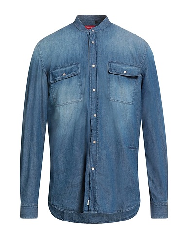 LIU •JO MAN Denim shirt Blue 100% Cotton