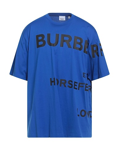 BURBERRY T-shirt Blue 97% Cotton, 3% Elastane