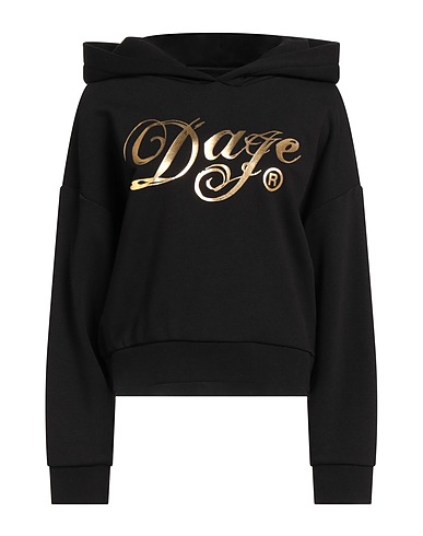DAJE . NOT ONLY IN PARIS Hooded track jacket  Black 80% Cotton, 20% Polyester