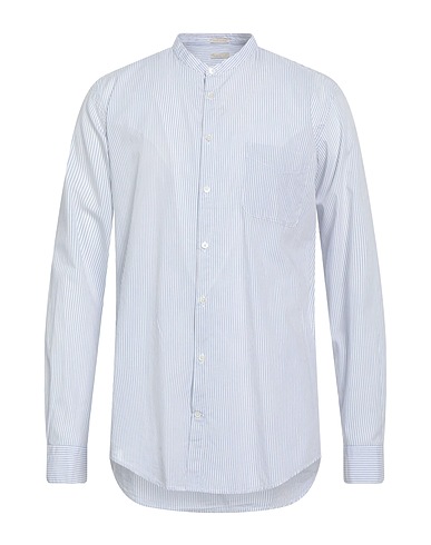 MASSIMO ALBA Striped shirt Sky blue 100% Cotton