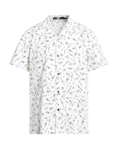 KARL LAGERFELD Patterned shirt White 100% Cotton