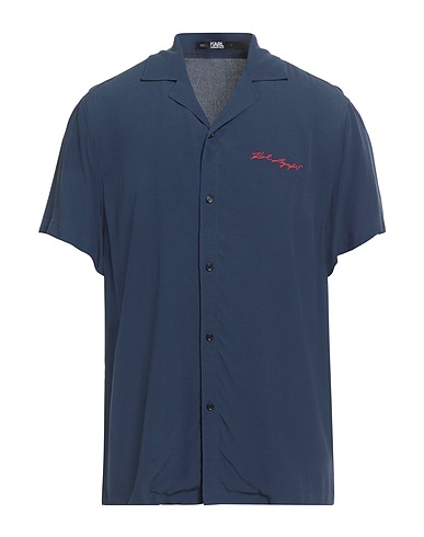 KARL LAGERFELD Shirts Navy blue 100% Viscose