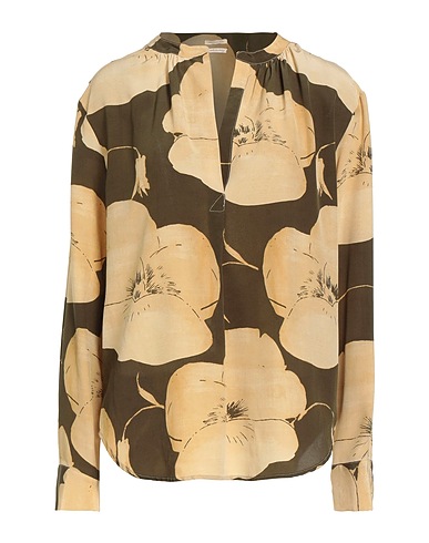 MASSIMO ALBA Silk top Military green 100% Silk