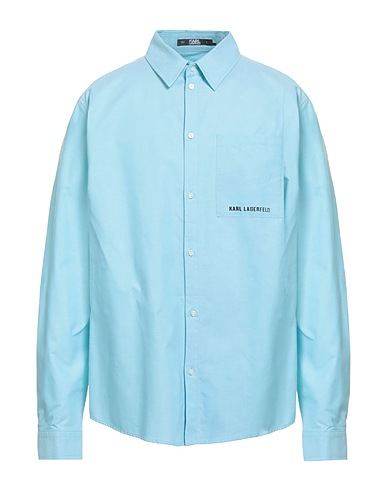 KARL LAGERFELD Shirts Sky blue 100% Cotton